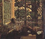 Edouard Vuillard, Woman sewing Before a Garden (nn020